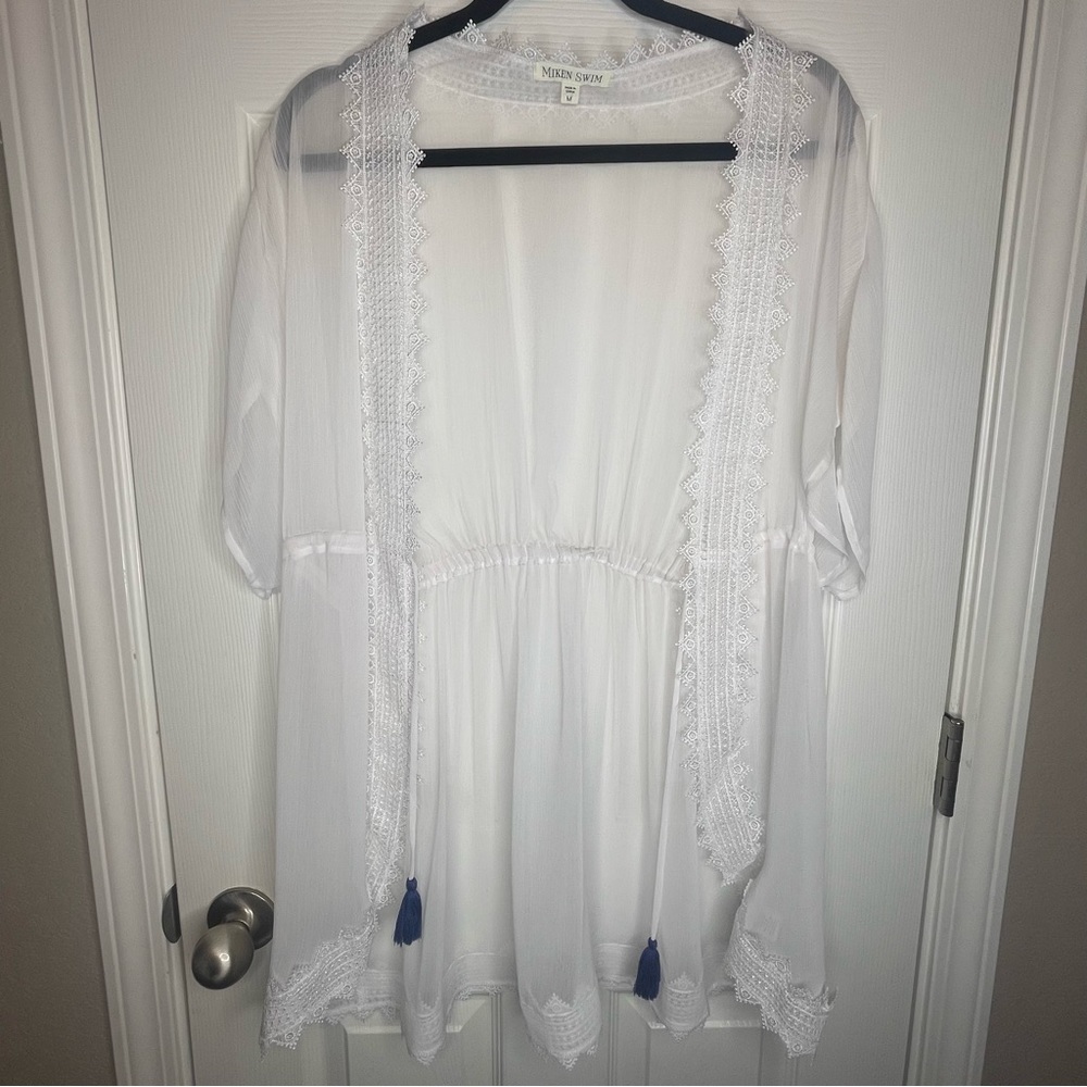 White Swimsuit Coverup